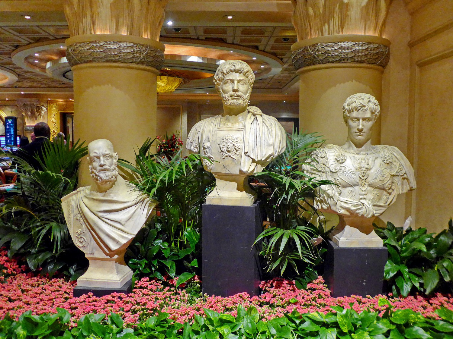 Three Roman effigies in Cesars Palace